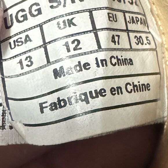 UGG Stevenson Men's Brown Ankle Leather Slip On Chelsea Boots Size 13 - Picture 5 of 6